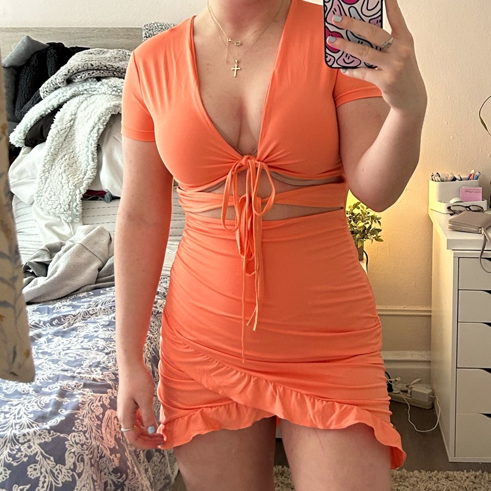Orange vacation dress